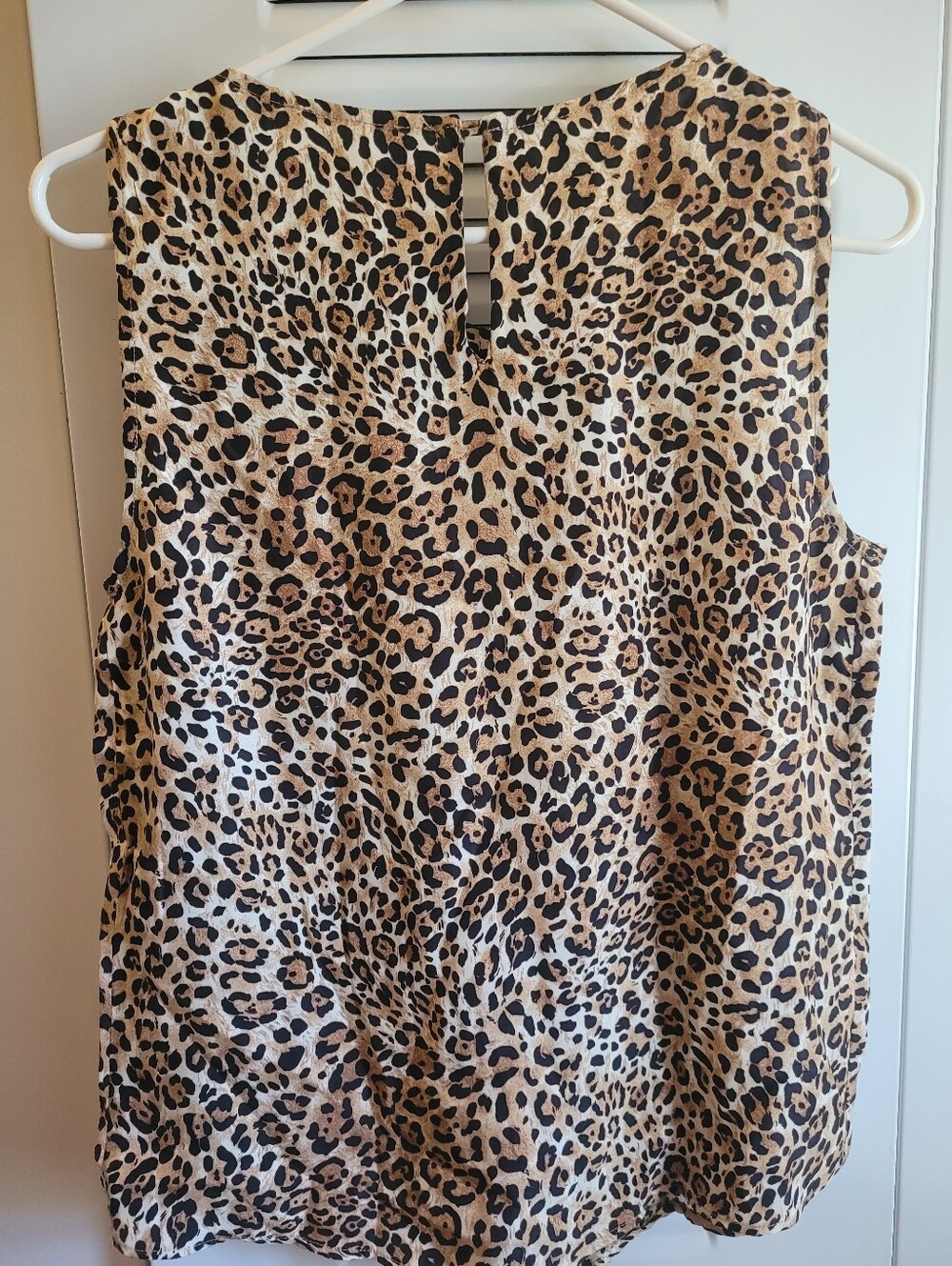Zara Woman 100% Silk Leopard Print Sleeveless Blouse Size Medium - Picture 4 of 6